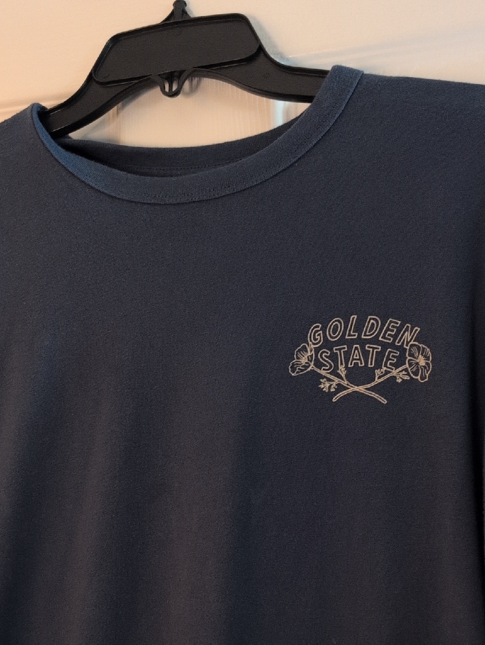 Old Navy Navy Blue Long Sleeve Shirt with 'Golden State' Chest Graphic